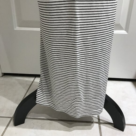 Heart & Hips White and Black Stripes Maxi Dress M - Picture 4 of 11